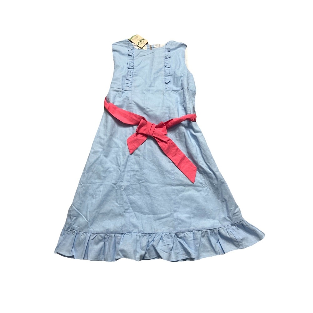 The Oaks Apparel Girls Dress Blue with Pink Now Size 14